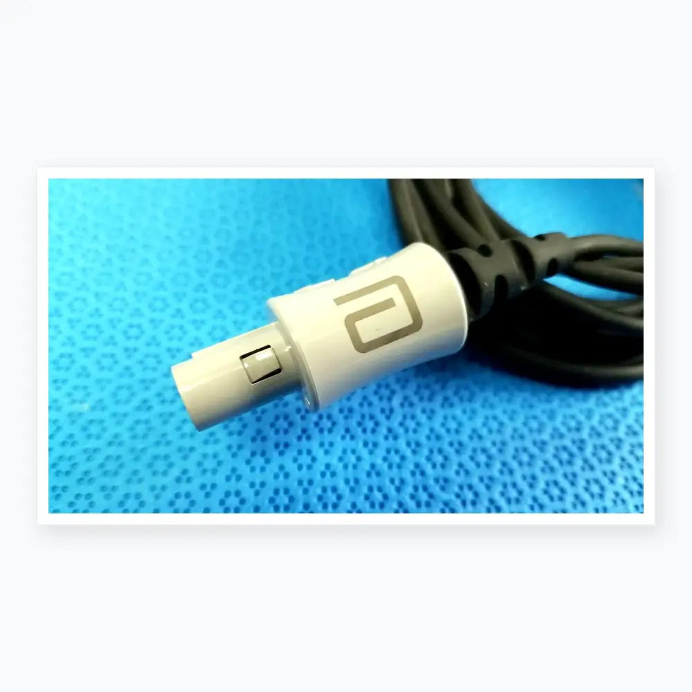 Lot of 2 white plastic USB-C stryker catheter connector cables with gray logo for reuse medical equipment