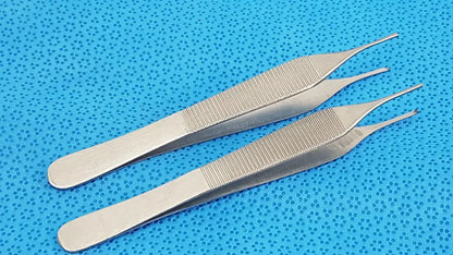 Centurion Pakistan LOT OF 2 T/C Adson Tissue Kocher Forceps 1x2 Teeth 4.75" – Tungsten Carbide Surgical Forceps, second-hand product photo 4