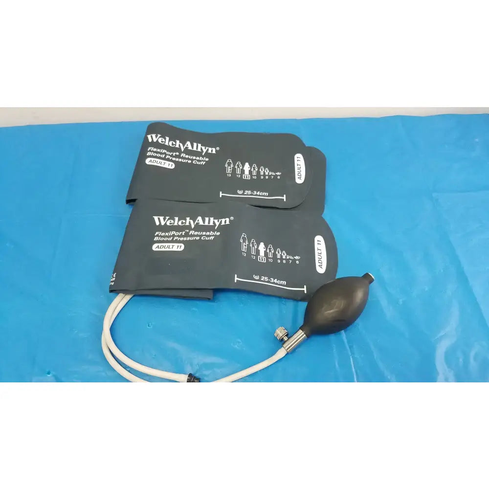 Welch Allyn Lot of - 2 Welch Allyn Flexiport Reuseable Blood Pressure Cuff Adult 11 FlexiPort Reusable Blood Pressure Cuff, second-hand product photo 1