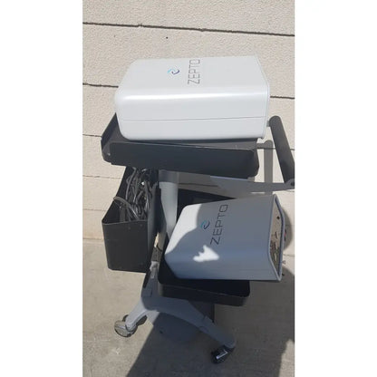 Lot of 2 Zepto Precision Pulse Capsulotomy Power Consoles With Rolling Cart - Precision Pulse Capsulotomy Power Console
