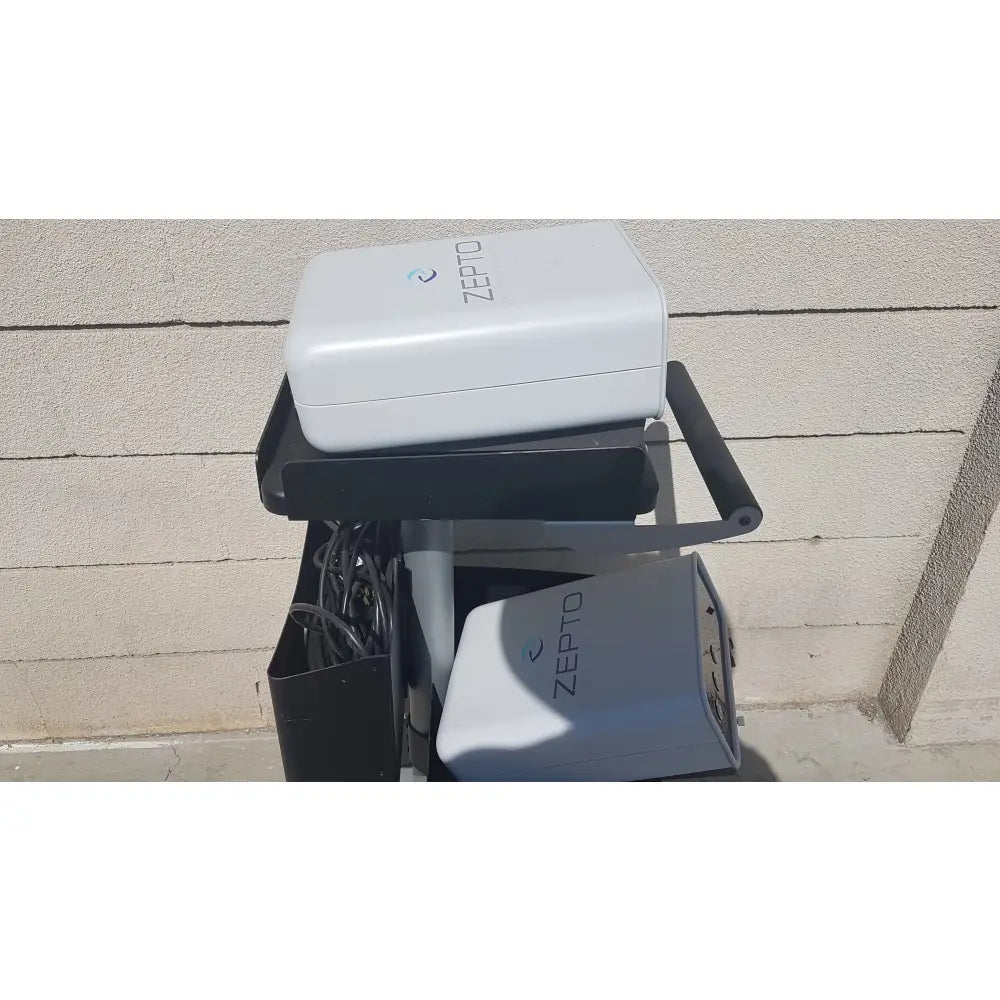 Lot of 2 Zepto Precision Pulse Capsulotomy Power Consoles With Rolling Cart - Precision Pulse Capsulotomy Power Console