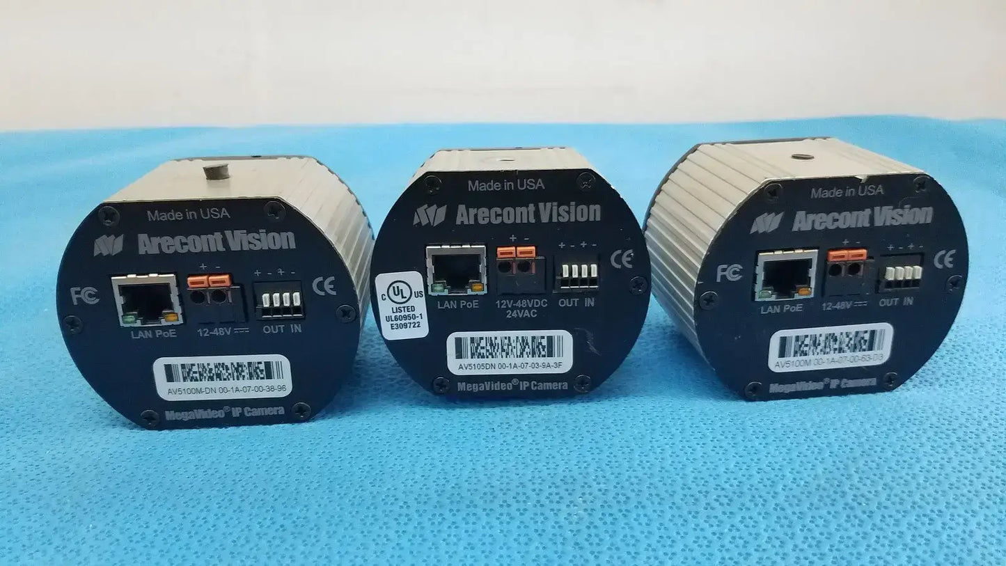 Arecont Vision Lot of 3 - Arecont Vision AV5100M AV5105DN MegaVideo IP Camera H.264 PoE IP Camera, second-hand product photo 14