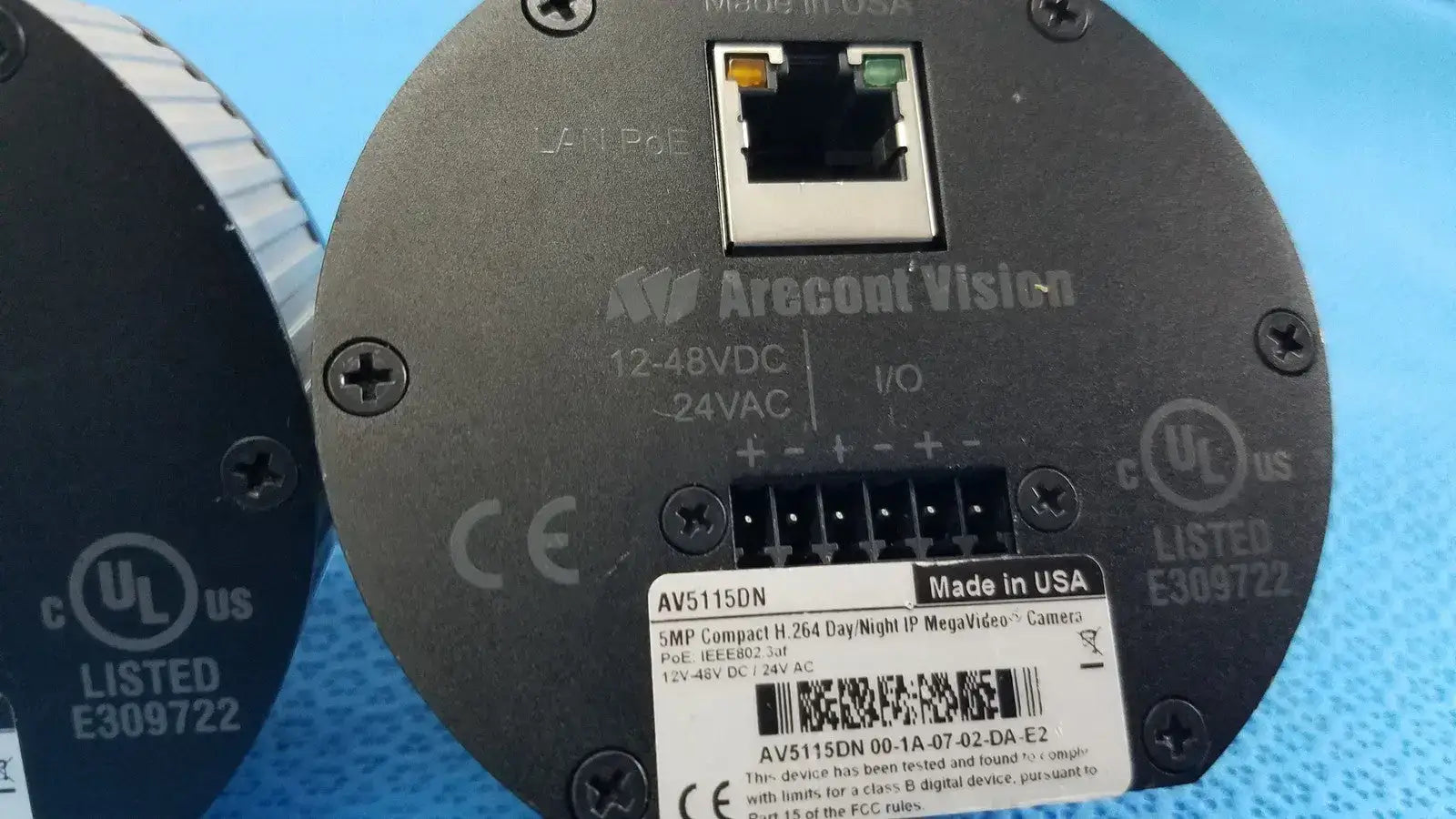 Arecont Vision Lot of 3 - Arecont Vision AV5115DN 5MP Compact H.264 Day/Night IP PoE Cameras IP Surveillance Camera, second-hand product photo 5