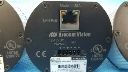 Arecont Vision Lot of 3 - Arecont Vision AV5115DN 5MP Compact H.264 Day/Night IP PoE Cameras IP Surveillance Camera, second-hand product photo 4