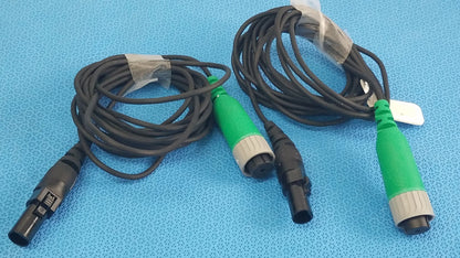 Lot of 3 d-ens-l r hod cbl ensite x ep system connector cables with green and gray connectors for reuse medical equipment