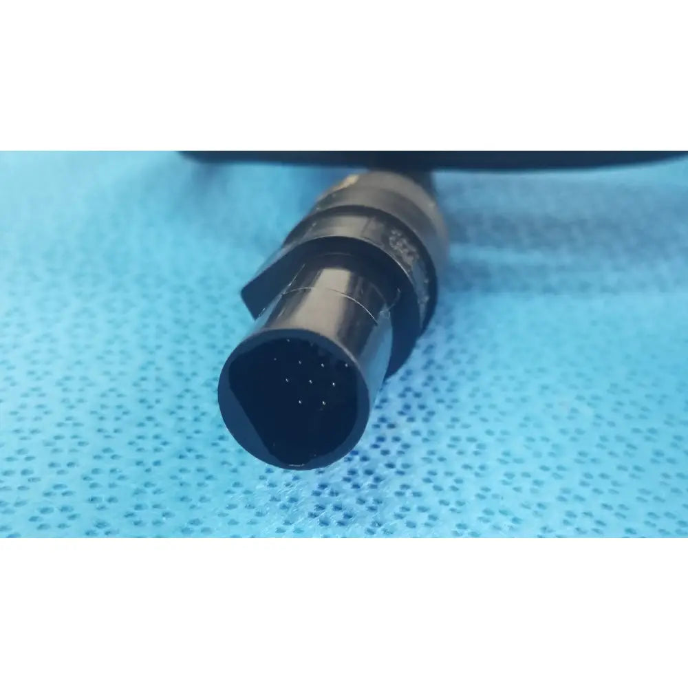 Black plastic hexagonal Ensite X EP system connector cable with octagonal pinholes for reuse medical equipment