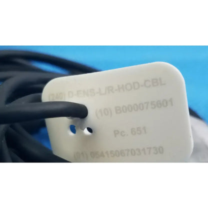 White rectangular plastic tag with embossed alphanumeric codes for reuse medical equipment in ensite x ep system connector cable lot of 3