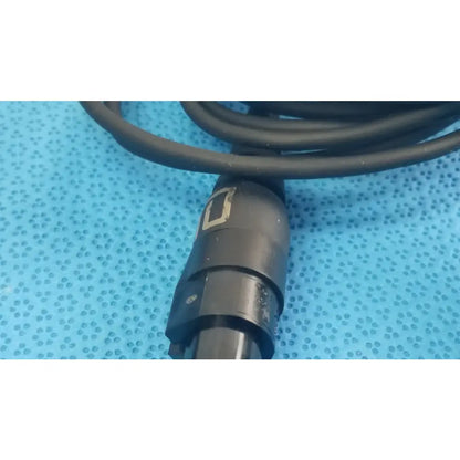 Black matte finish XLR audio cable connector with visible branding for reuse medical equipment Ensite X EP system