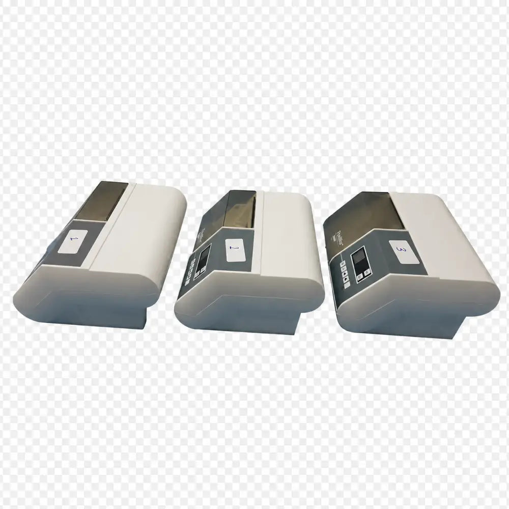 Lot of 3 dentsply promix amalgamator capsule mixing systems with beige and gray electronic cash counting machines and digital displays