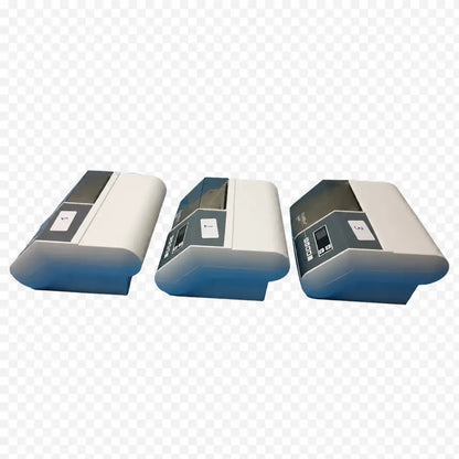 Lot of 3 dentsply promax amalgamator capsule mixing systems with sleek white and dark gray cash counting machines