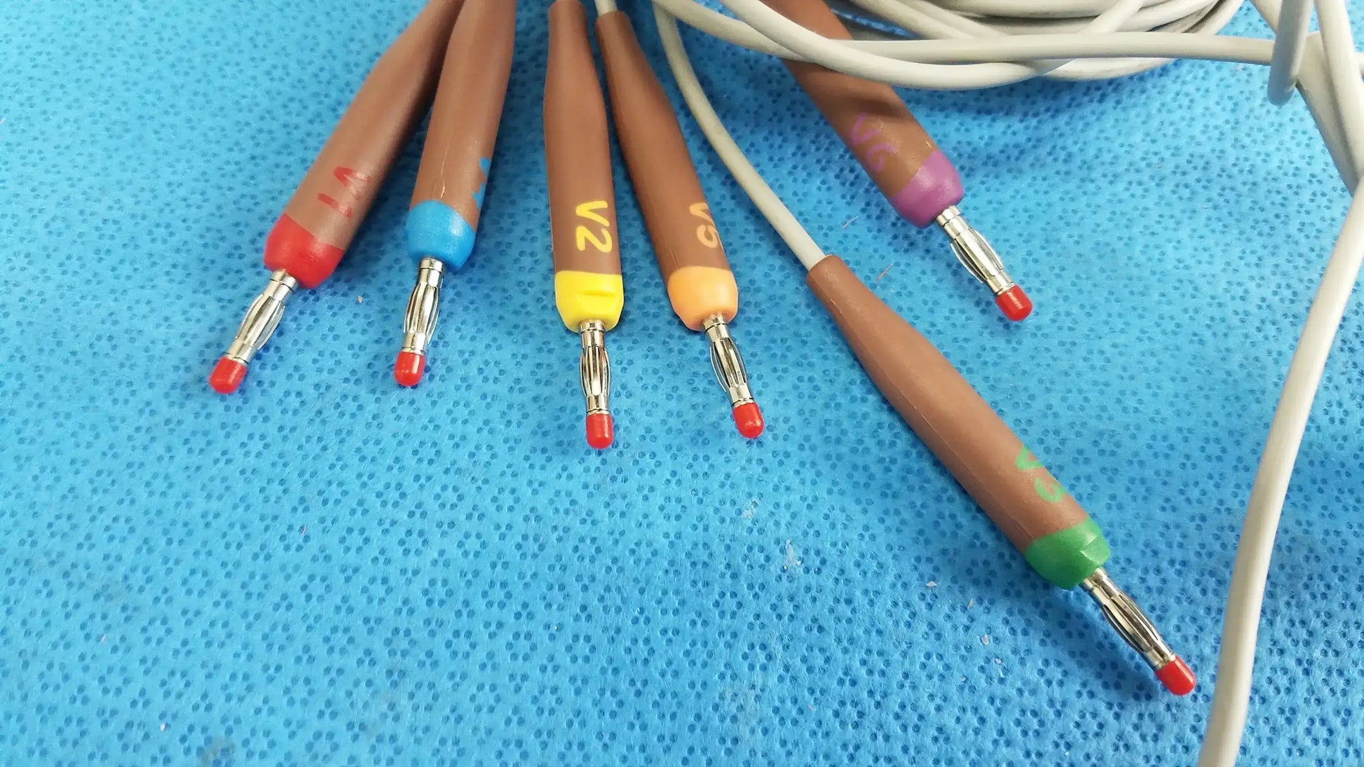 Reuse Medical Equipment Lot of - 3 Electrocardiogram Patient Cables ECG Patient Cable, second-hand product photo 7