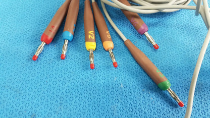 Reuse Medical Equipment Lot of - 3 Electrocardiogram Patient Cables ECG Patient Cable, second-hand product photo 7