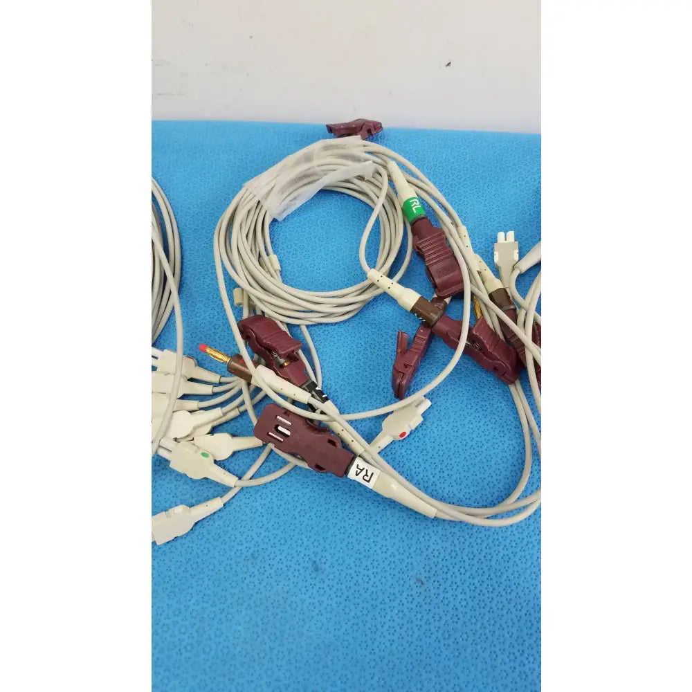 Reuse Medical Equipment Lot of - 3 Electrocardiogram Patient Cables ECG Patient Cable, second-hand product photo 3