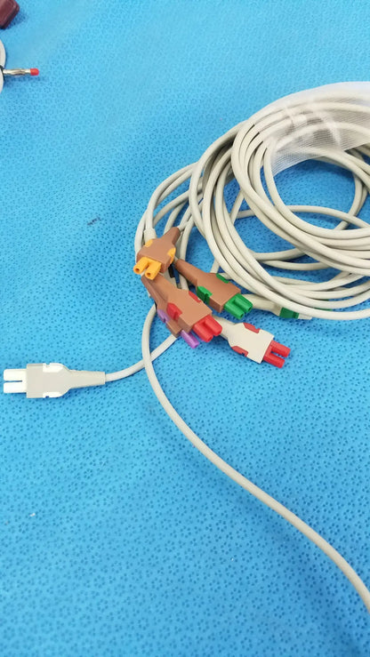 Reuse Medical Equipment Lot of - 3 Electrocardiogram Patient Cables ECG Patient Cable, second-hand product photo 13