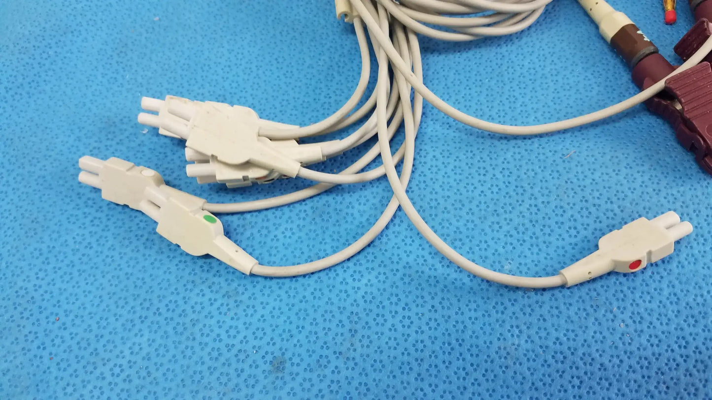 Reuse Medical Equipment Lot of - 3 Electrocardiogram Patient Cables ECG Patient Cable, second-hand product photo 8