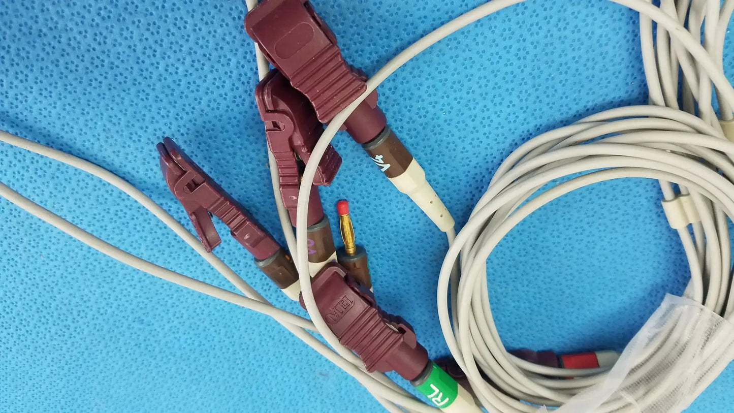 Reuse Medical Equipment Lot of - 3 Electrocardiogram Patient Cables ECG Patient Cable, second-hand product photo 10