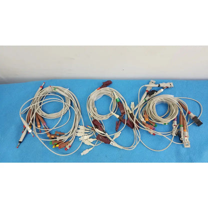 Reuse Medical Equipment Lot of - 3 Electrocardiogram Patient Cables ECG Patient Cable, second-hand product photo 1