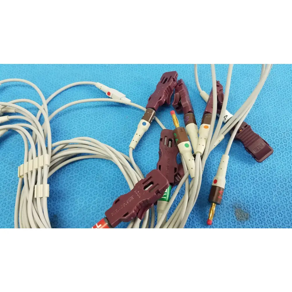 Reuse Medical Equipment Lot of - 3 Electrocardiogram Patient Cables ECG Patient Cable, second-hand product photo 11