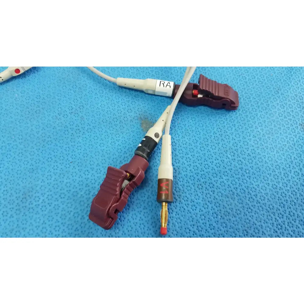 Reuse Medical Equipment Lot of - 3 Electrocardiogram Patient Cables ECG Patient Cable, second-hand product photo 9