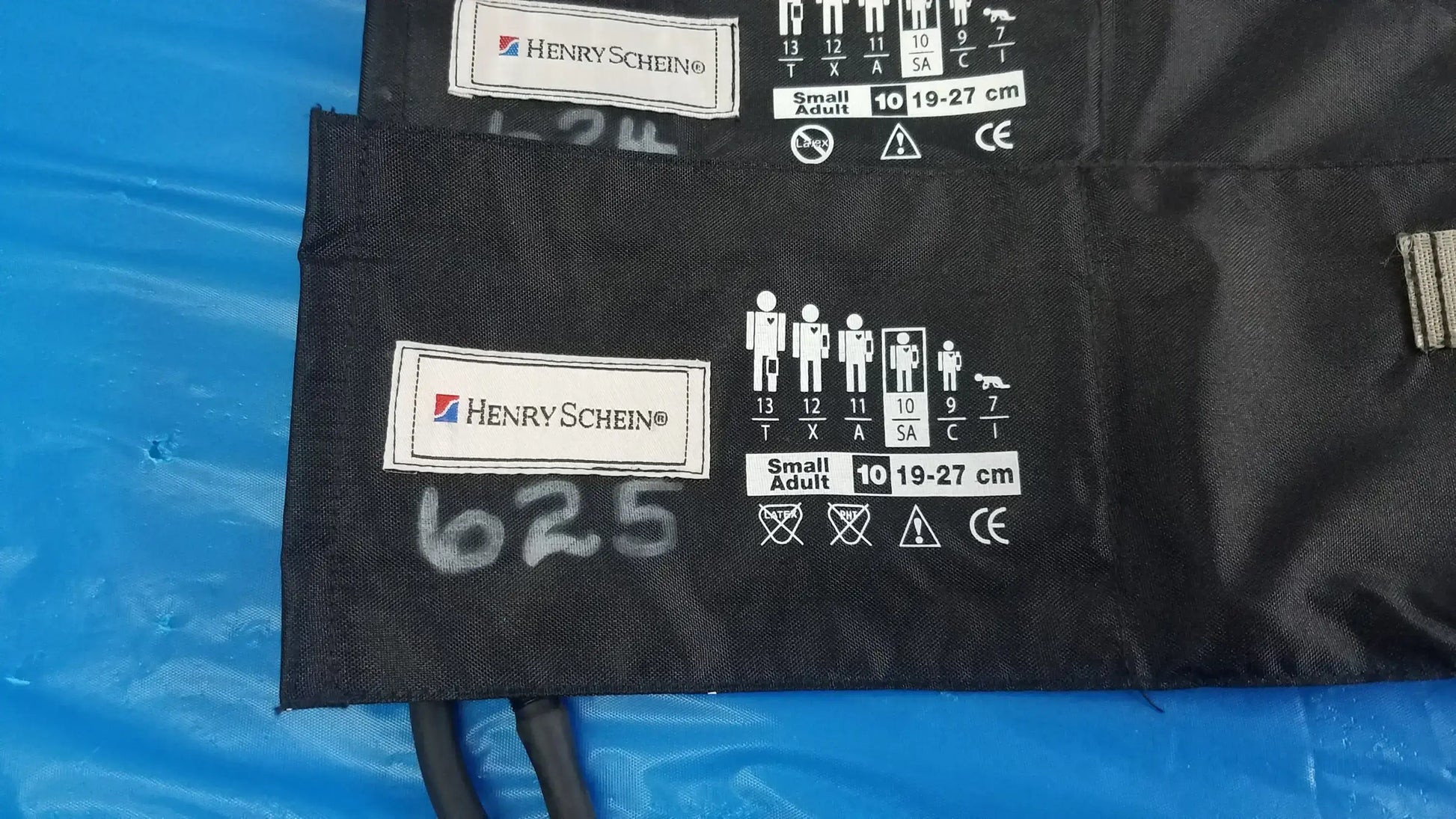 Henry Schein Lot of - 3 Henry Schein Adult Blood Pressure Cuffs Small 10 Blood Pressure Cuff, second-hand product photo 5