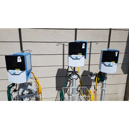 Lot of 3 Hi-VNI Technology Precision Flow Plus Respiratory Therapy Units With Stands - Respiratory Therapy Unit