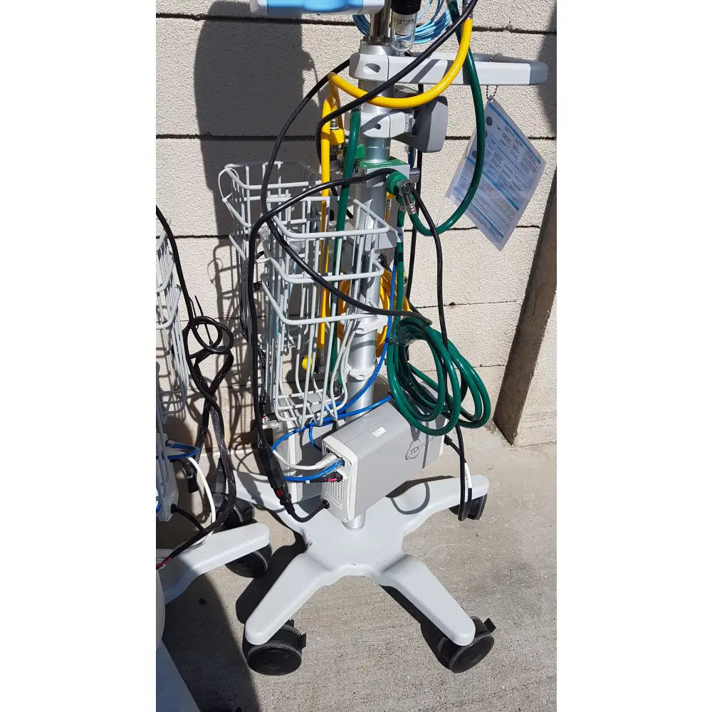 Lot of 3 Hi-VNI Technology Precision Flow Plus Respiratory Therapy Units With Stands - Respiratory Therapy Unit