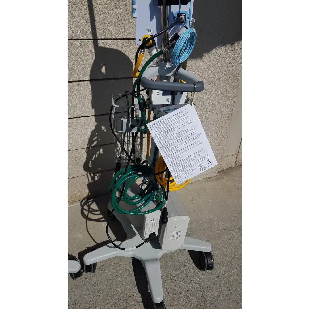 Lot of 3 Hi-VNI Technology Precision Flow Plus Respiratory Therapy Units With Stands - Respiratory Therapy Unit
