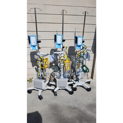 Lot of 3 Hi-VNI Technology Precision Flow Plus Respiratory Therapy Units With Stands - Respiratory Therapy Unit