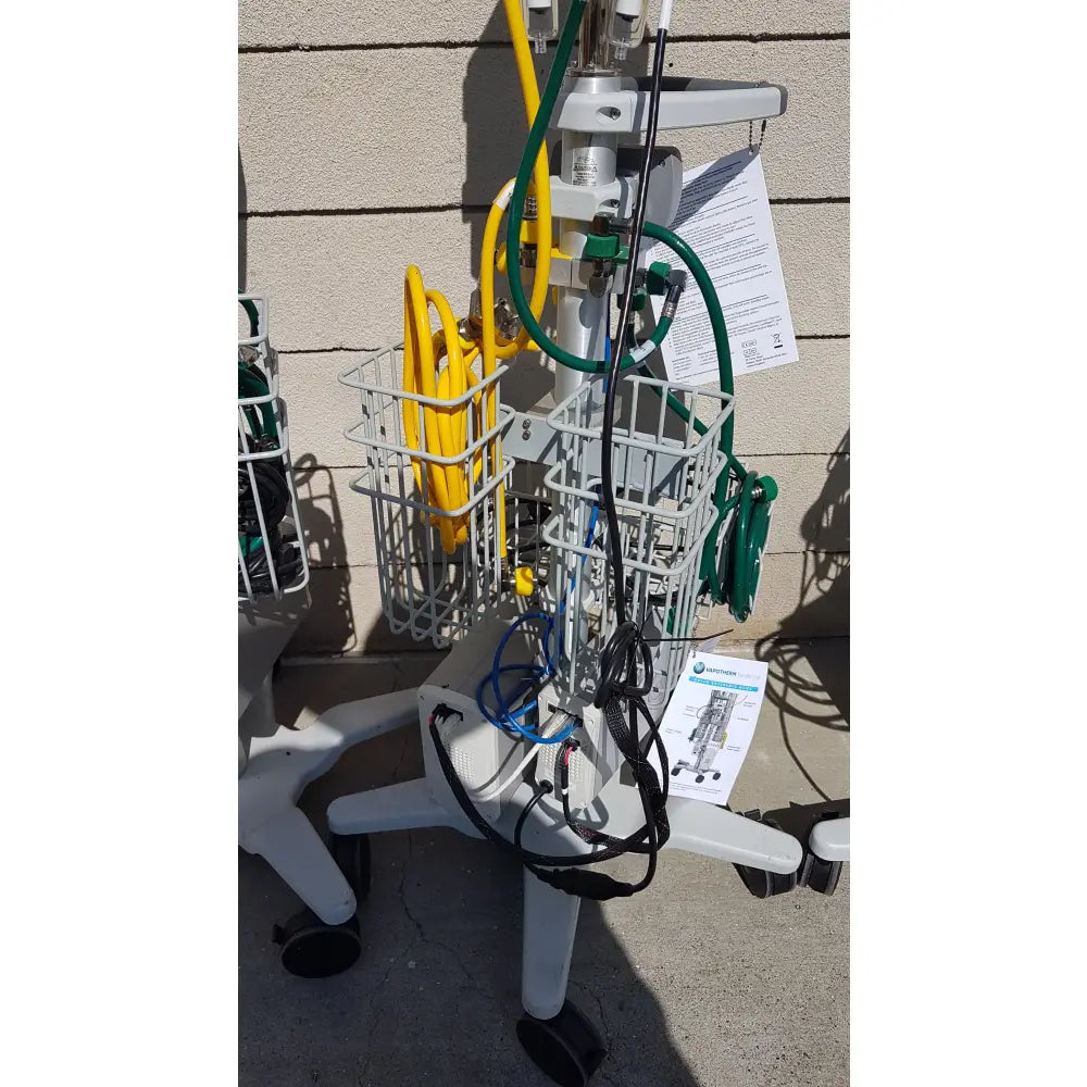 Lot of 3 Hi-VNI Technology Precision Flow Plus Respiratory Therapy Units With Stands - Respiratory Therapy Unit