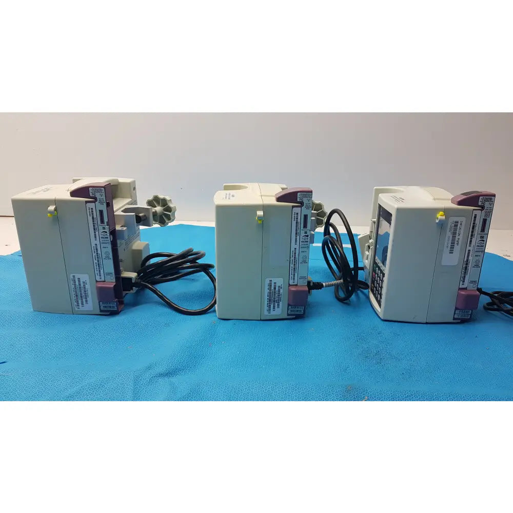 Lot of 3 Hospira DWL-AG132 Plum A+ Infusion pumps - Volumetric Single-Channel Dual-Line Infusion Pump