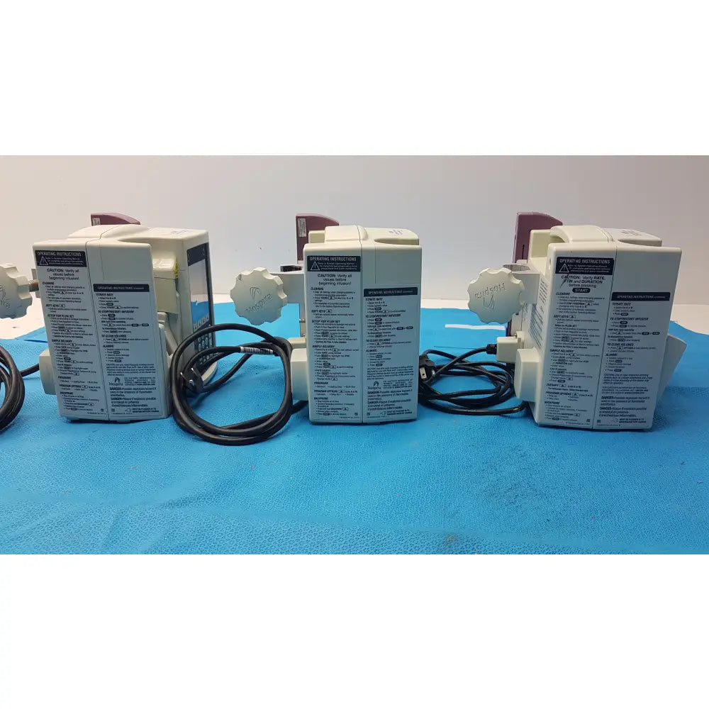 Lot of 3 Hospira DWL-AG132 Plum A+ Infusion pumps - Volumetric Single-Channel Dual-Line Infusion Pump