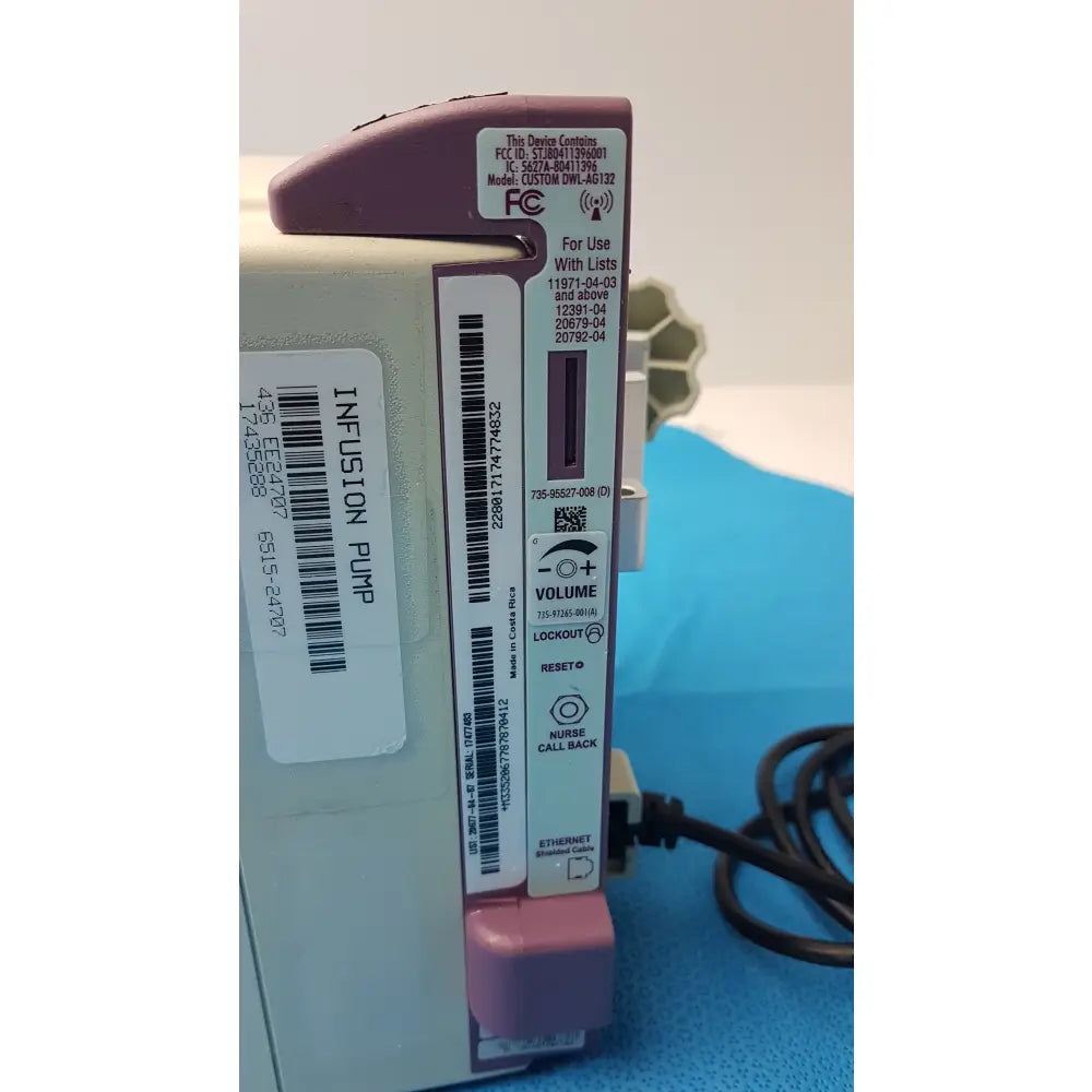 Lot of 3 Hospira DWL-AG132 Plum A+ Infusion pumps - Volumetric Single-Channel Dual-Line Infusion Pump