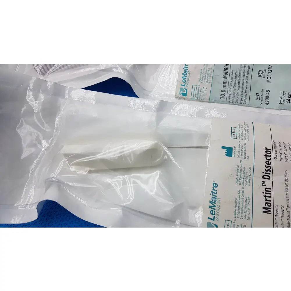 Lot of 3 LeMaitre Vascular Instruments Martin Dissector 4200-10 MollRing Cutter 4200-45 EndoHelix - Vascular Instrument