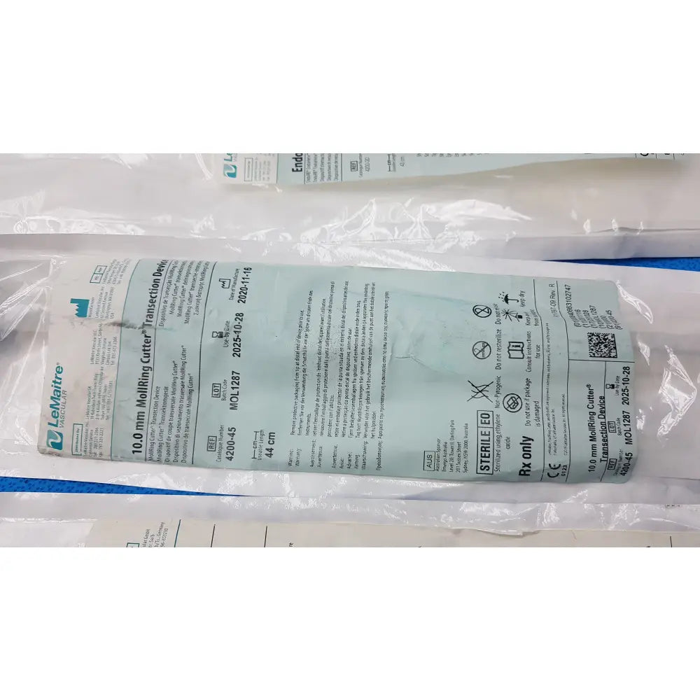 Lot of 3 LeMaitre Vascular Instruments Martin Dissector 4200-10 MollRing Cutter 4200-45 EndoHelix - Vascular Instrument