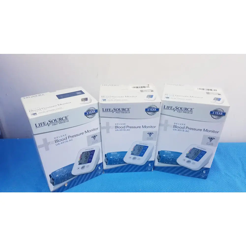 Life Source Lot of - 3 Life Source UA-651S-AC Blood Pressure Monitor With Cuff Blood Pressure Monitor, second-hand product photo 1