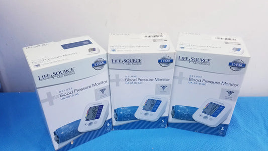 Life Source Lot of - 3 Life Source UA-651S-AC Blood Pressure Monitor With Cuff Blood Pressure Monitor, second-hand product photo 1