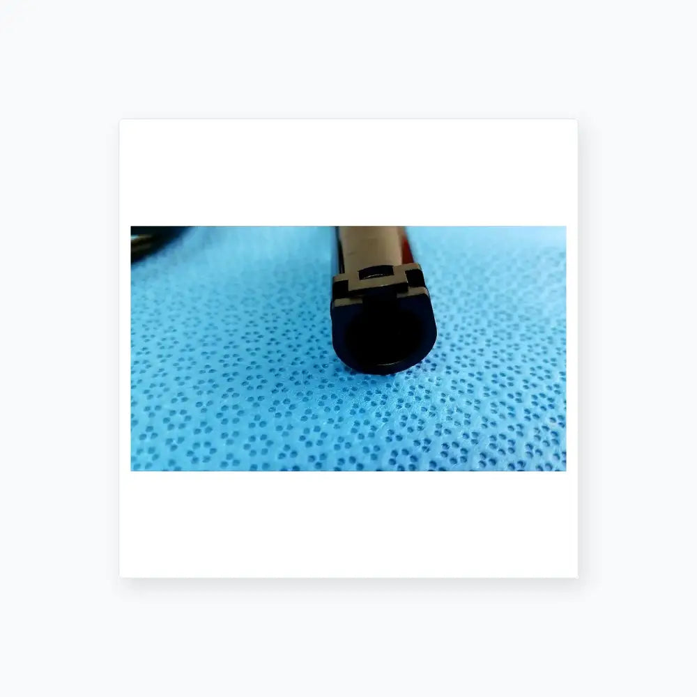 Black plastic mc4 solar connector with rectangular housing and metallic interior for photovoltaic cable extension use