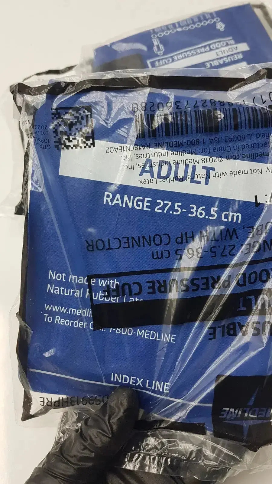 Medline Lot of 3 Medline Reusable Adult Blood Pressure Cuff Range 27.5 - 36.5 cm Blood Pressure Cuff, second-hand product photo 5