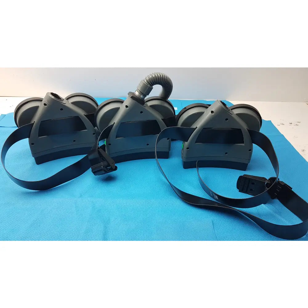 Lot of 3 MSA OptimAir TL PAPR Powered Air Purifying Respirator Blowers Hoses - Powered Air Purifying Respirator