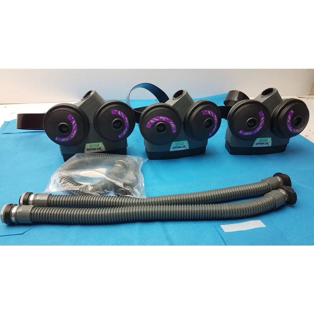Lot of 3 MSA OptimAir TL Powered Air-Purifying Respirator - Powered Air-Purifying Respirator