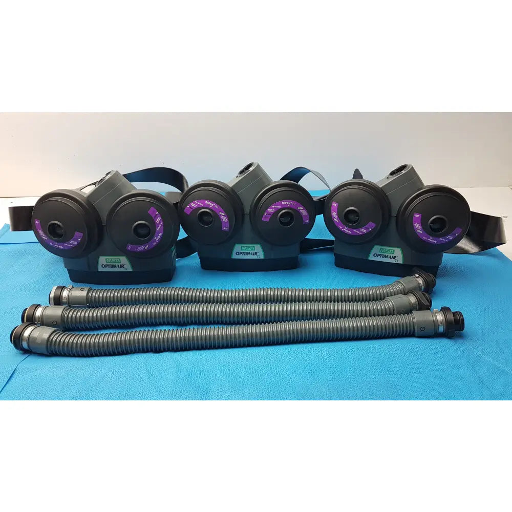 Lot of 3 MSA OptimAir TL Powered Air Purifying Respirator - Powered Air-Purifying Respirator