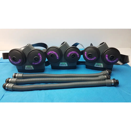 Lot of 3 MSA OptimAir TL Powered Air Purifying Respirator - Powered Air-Purifying Respirator