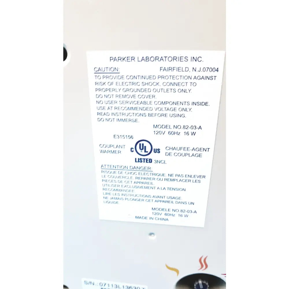 Lot of 3 Parker Laboratories 82-03-A Thermasonic Gel Warmers - Ultrasound Gel Warmer