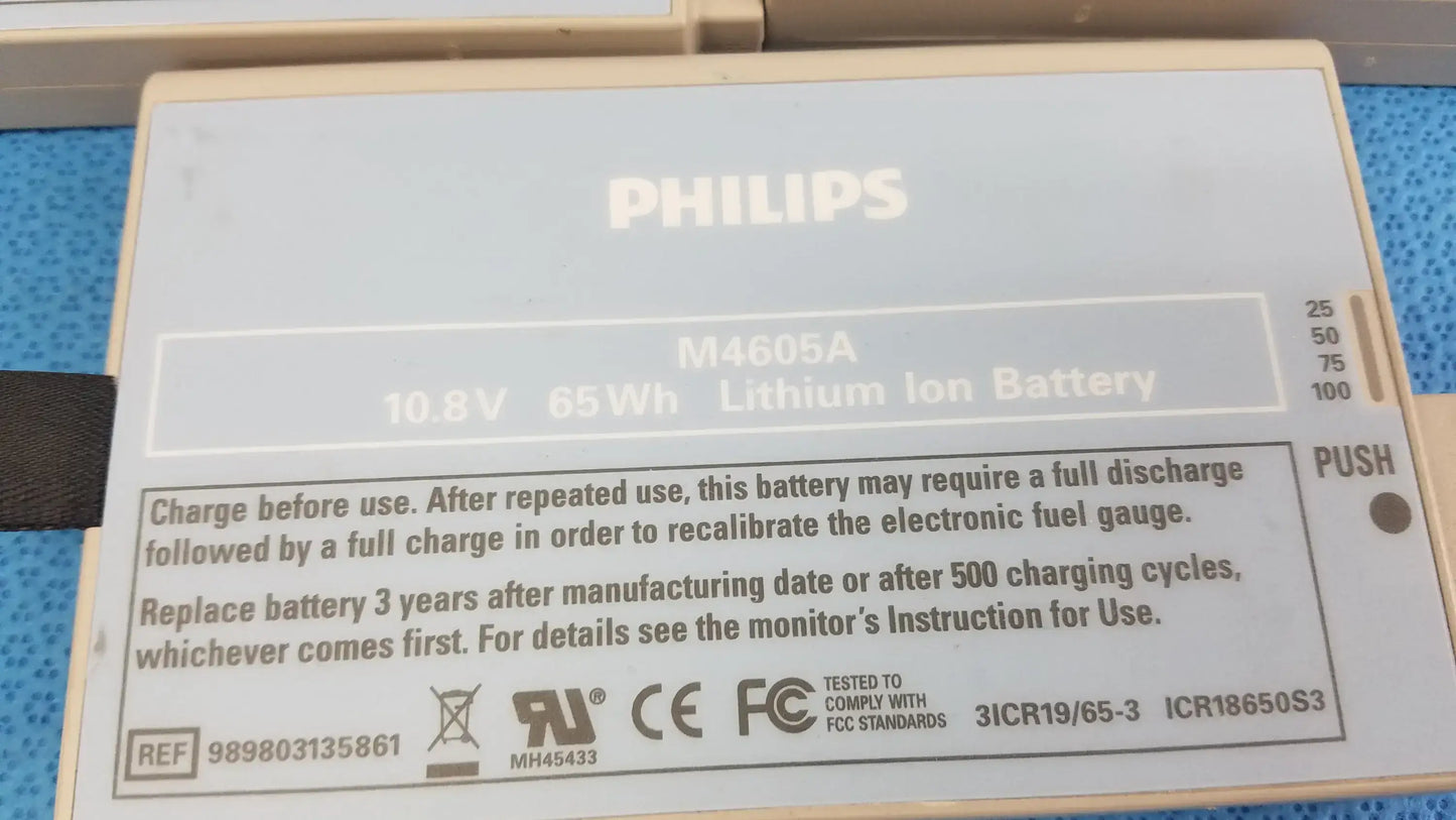 Philips Lot of - 3 Philips M4605A Lithium Ion Battery Lithium Ion Battery, second-hand product photo 4