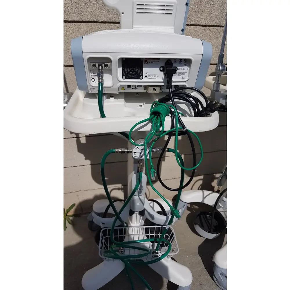 Lot of 3 Philips Respironics V60 Hospital BiPAP Ventilators With Rolling Stands - Hospital BiPAP Ventilator