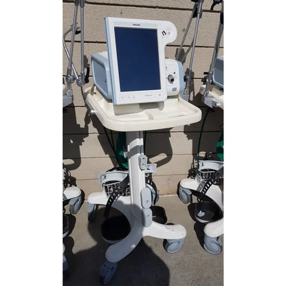 Lot of 3 Philips Respironics V60 Hospital BiPAP Ventilators With Rolling Stands - Hospital BiPAP Ventilator