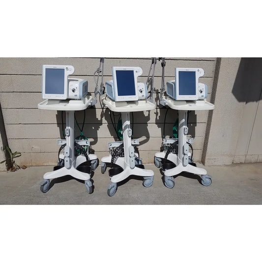 Lot of 3 Philips Respironics V60 Hospital BiPAP Ventilators With Rolling Stands - Hospital BiPAP Ventilator
