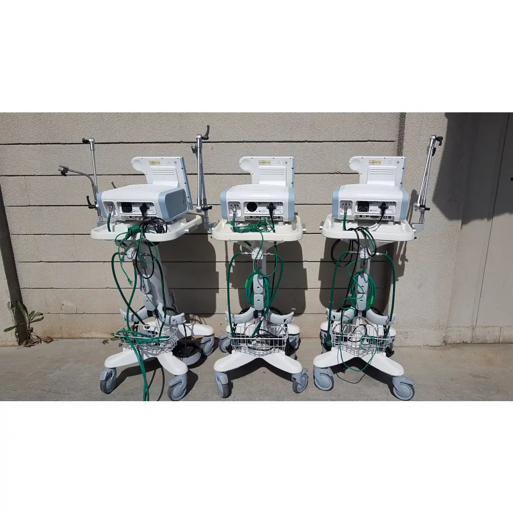 Lot of 3 Philips Respironics V60 Hospital BiPAP Ventilators With Rolling Stands - Hospital BiPAP Ventilator