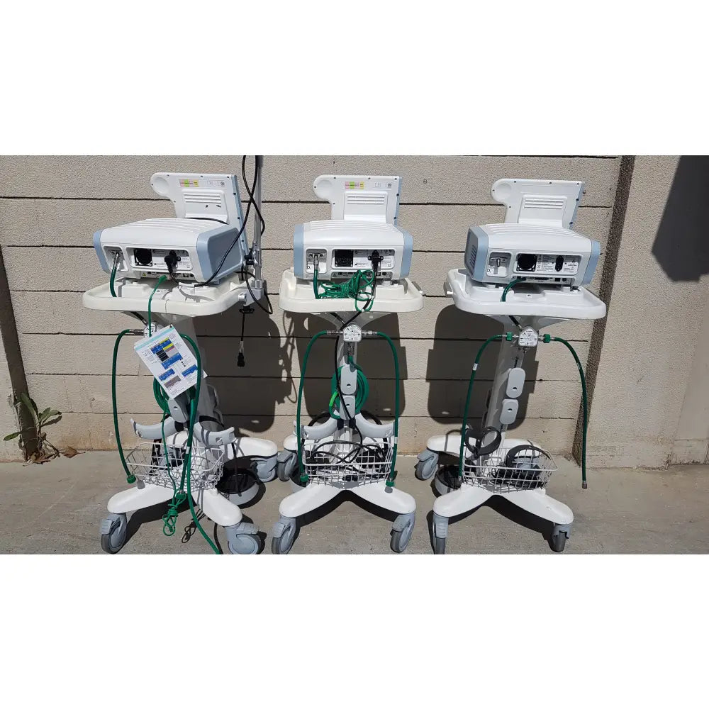 Lot of 3 Philips Respironics V60 Ventilators With Rolling Stands - Ventilator