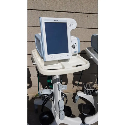 Lot of 3 Philips Respironics V60 Ventilators With Rolling Stands - Ventilator